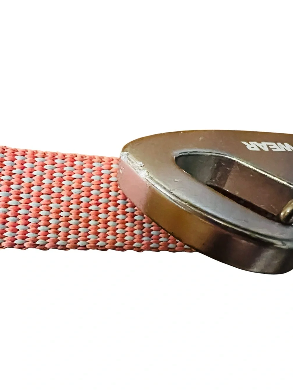Ruffwear Coral Pink and Gray Strap with Silver Hook 53” Length